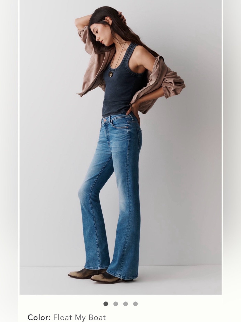 NWT MOTHER Denim The Weekender in Float My Boat Bootcut Flare Jeans Size 28